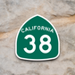 California State Route 38 Sticker