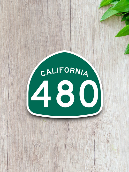 California State Route 480 Road Sign Sticker