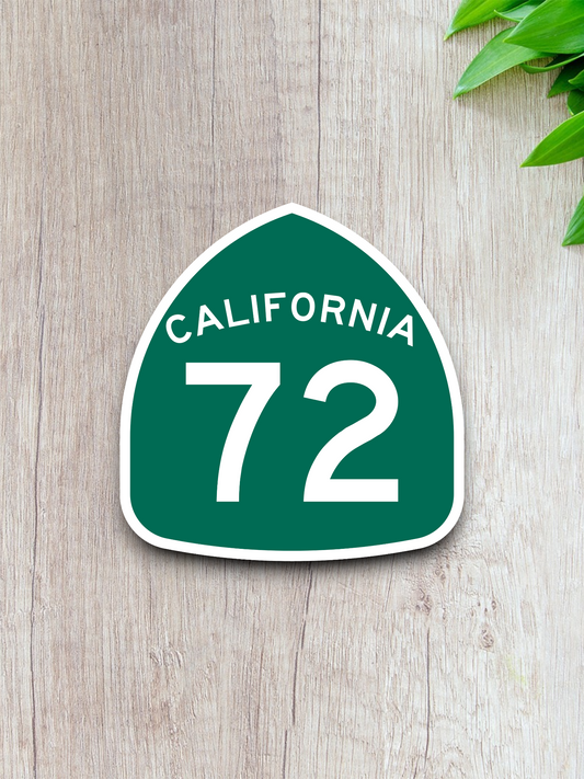 California State Route 72 Sticker