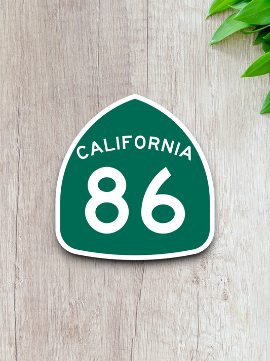 California State Route 86 Road Sign Sticker