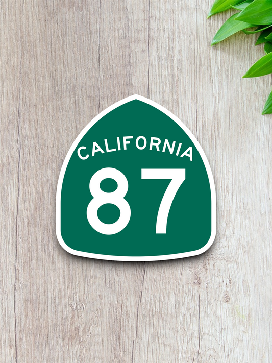 California State Route 87 Road Sign Sticker