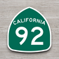 California State Route 92 Sticker
