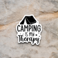 Camping Is My Therapy Version 1 - Travel Sticker