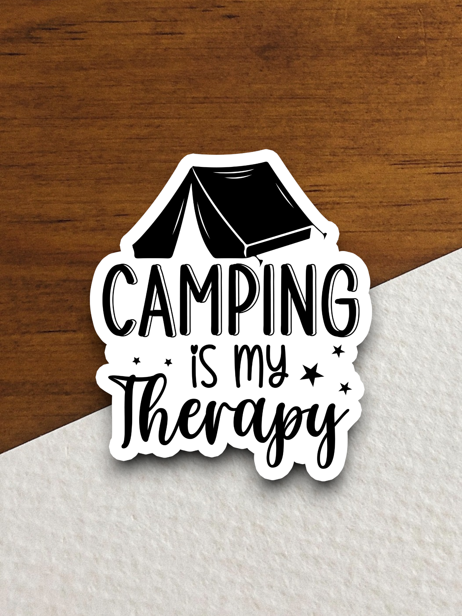 Camping Is My Therapy Version 1 - Travel Sticker