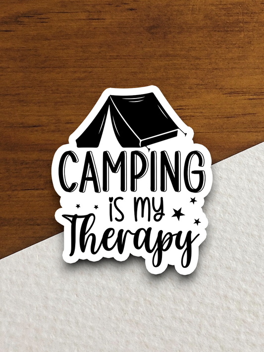 Camping Is My Therapy  1 - Travel Sticker