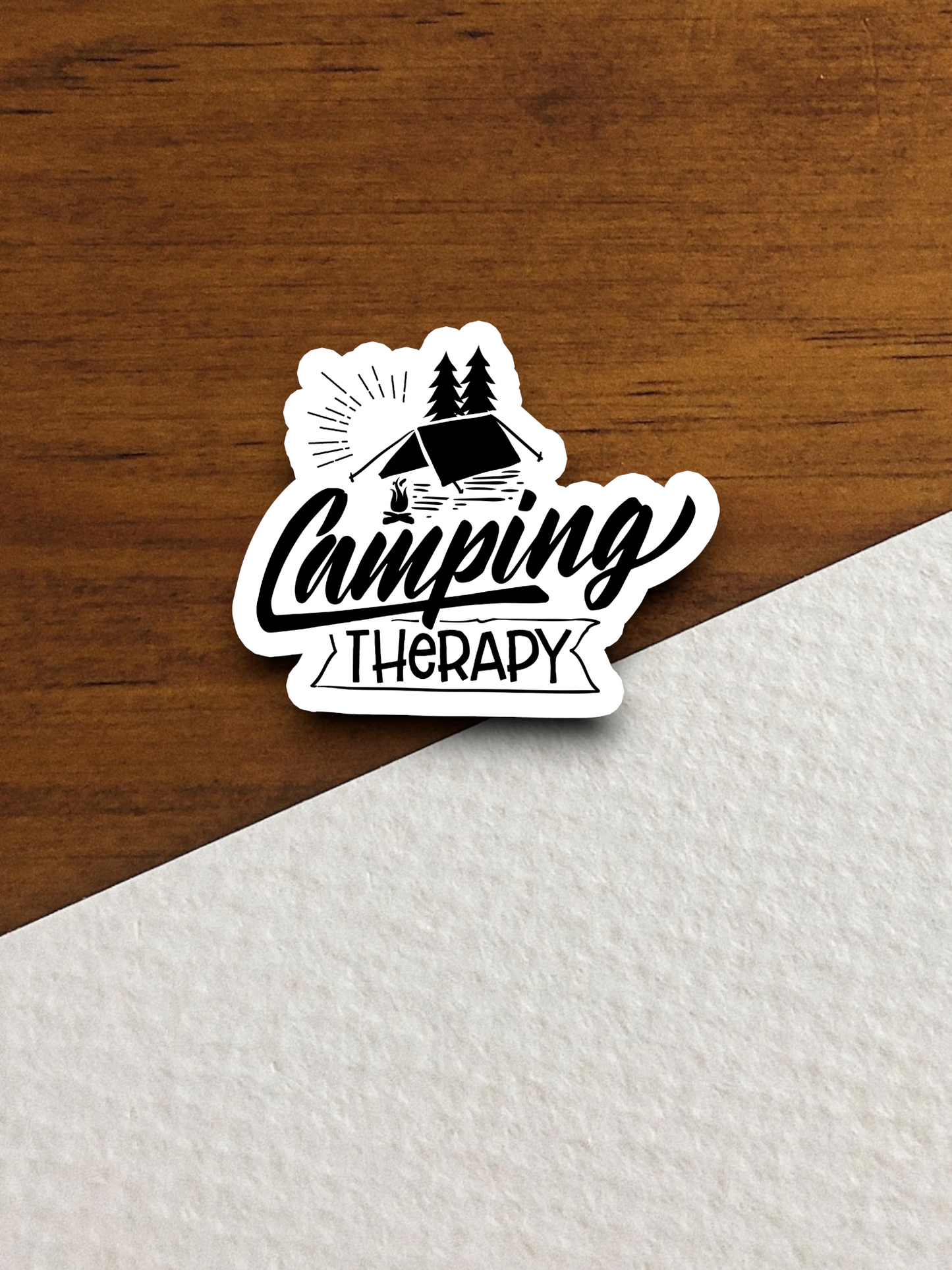 Camping Therapy - Travel Sticker