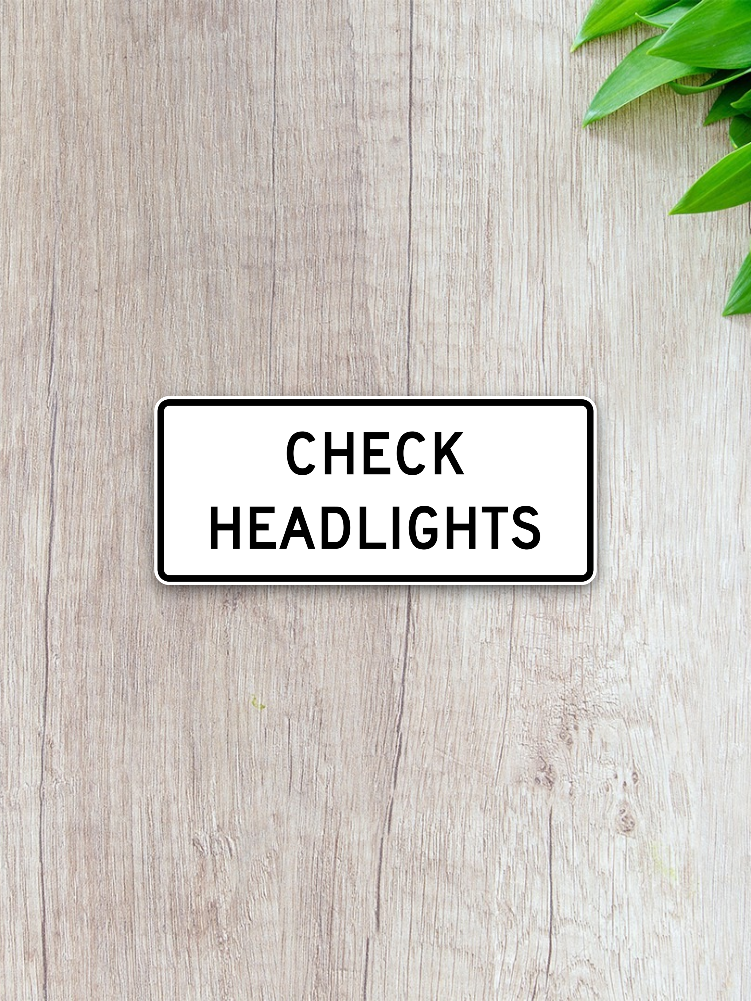 Check headlights United States Road Sign Sticker