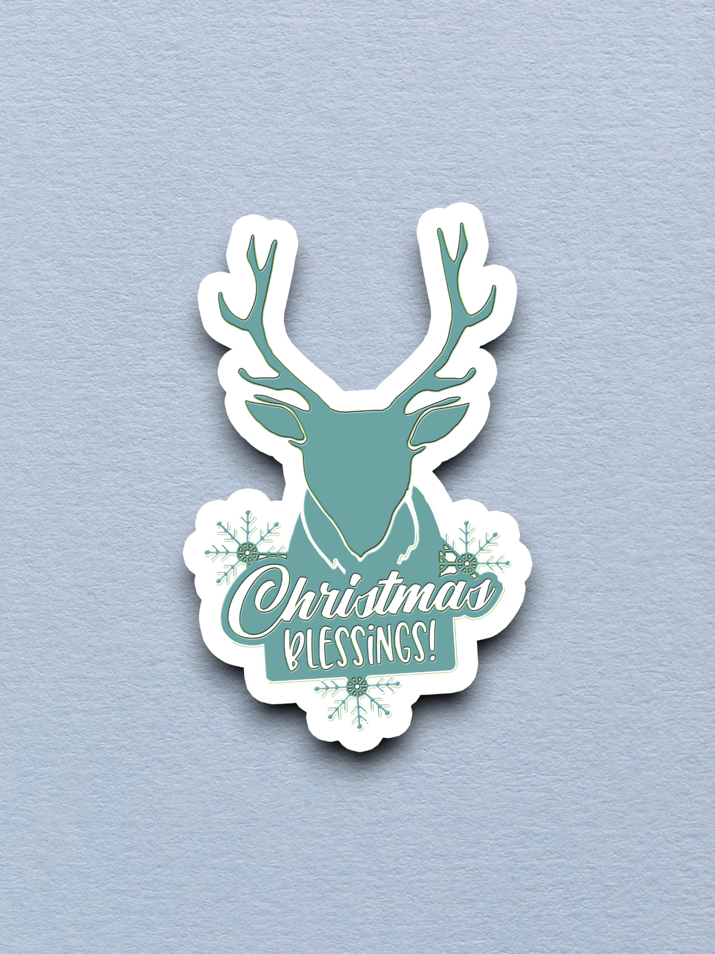 Christmas Blessings  2 Holiday Sticker