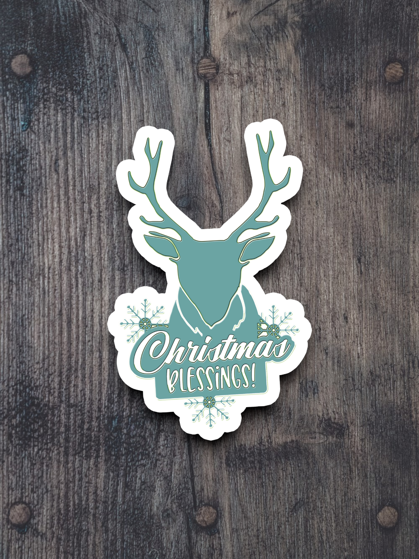 Christmas Blessings  2 Holiday Sticker