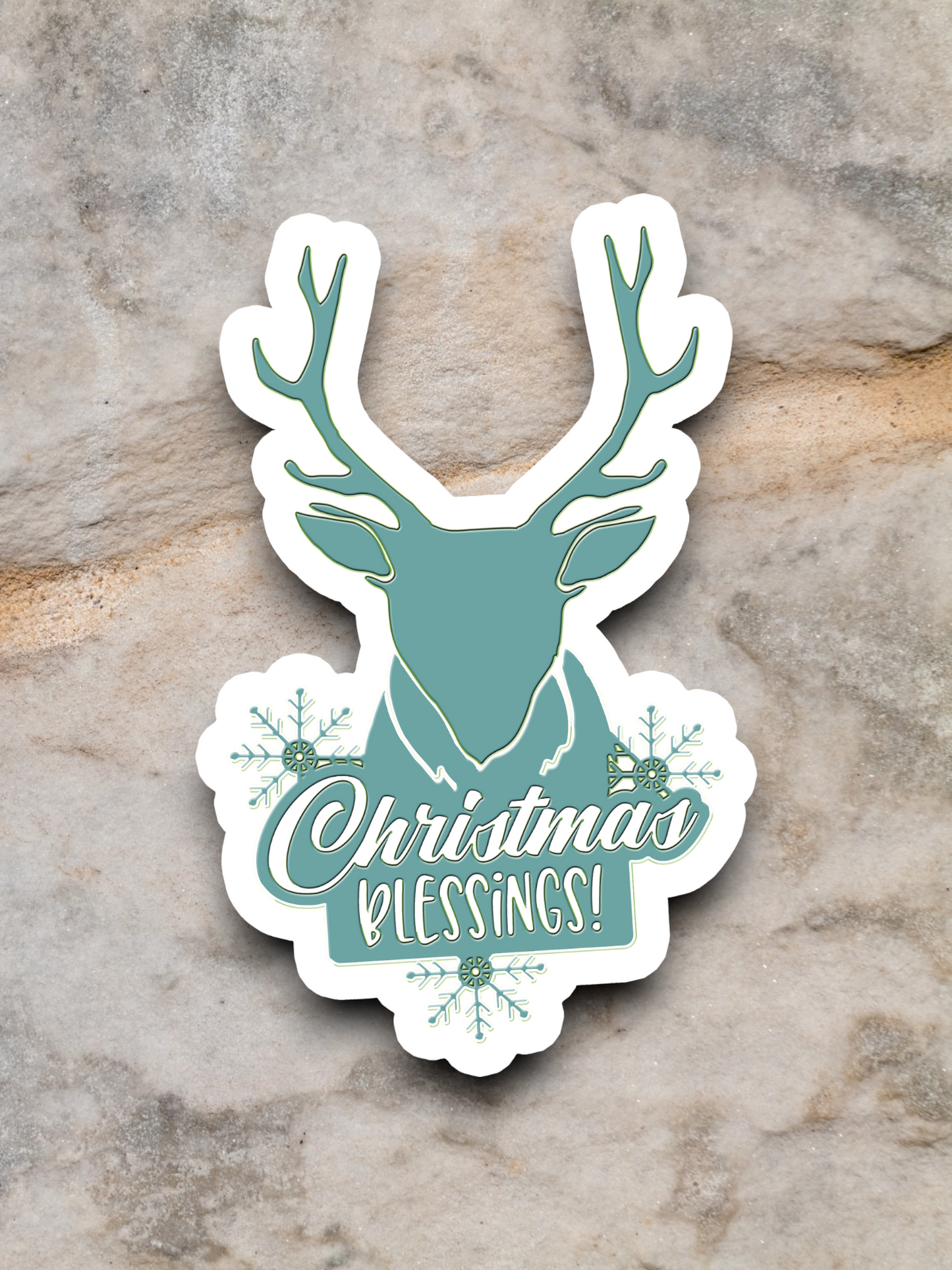 Christmas Blessings  2 Holiday Sticker