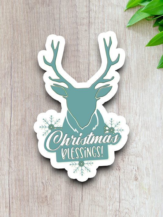 Christmas Blessings  2 Holiday Sticker