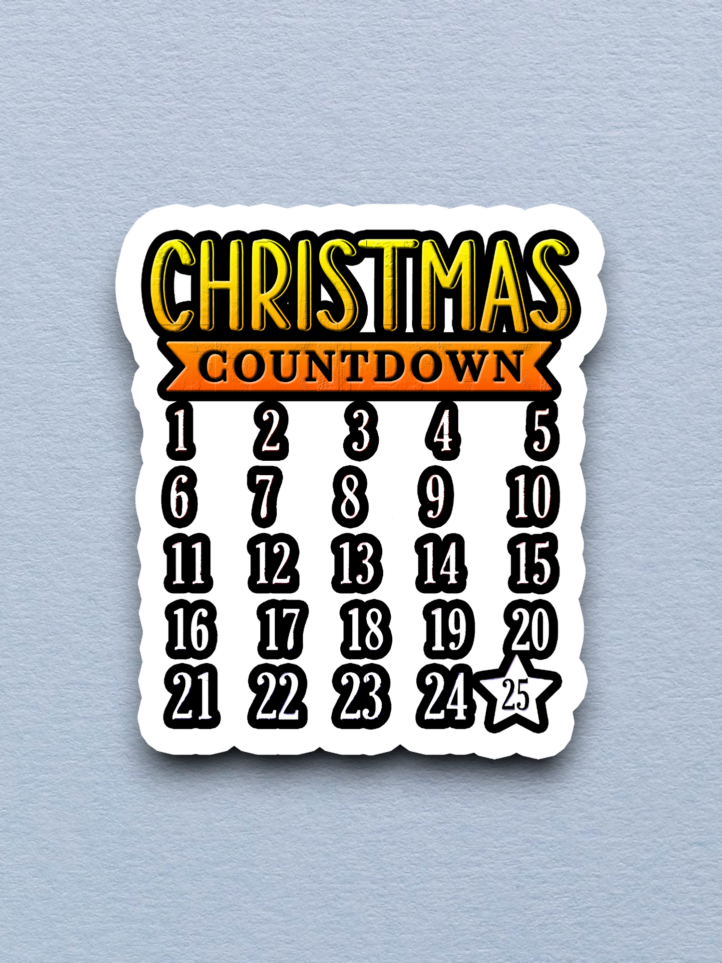 Christmas Countdown Version 1 Holiday Sticker