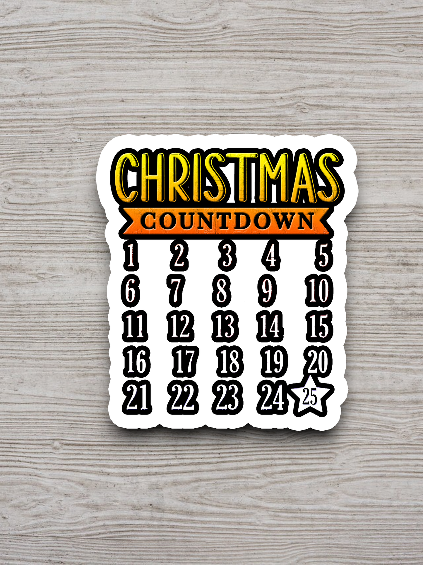 Christmas Countdown  1 Holiday Sticker