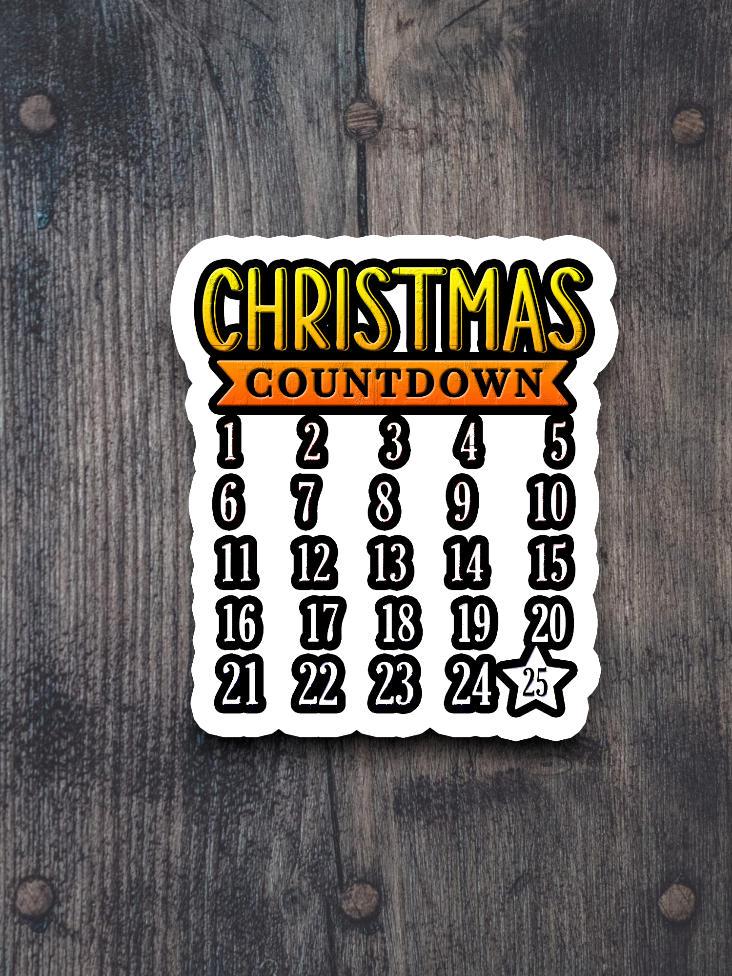 Christmas Countdown Version 1 Holiday Sticker