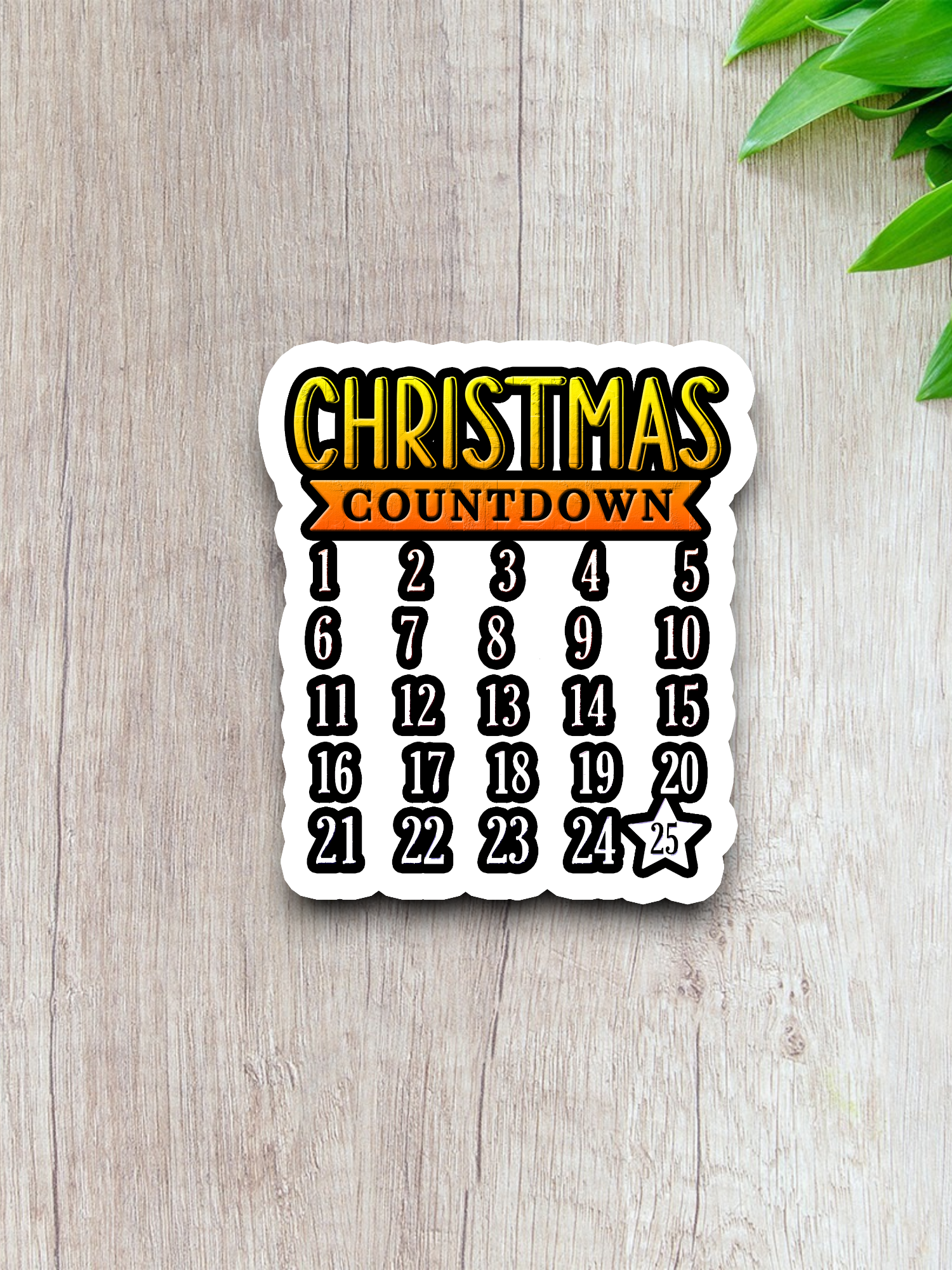 Christmas Countdown  1 Holiday Sticker