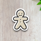 Christmas Gingerbread Man Sticker