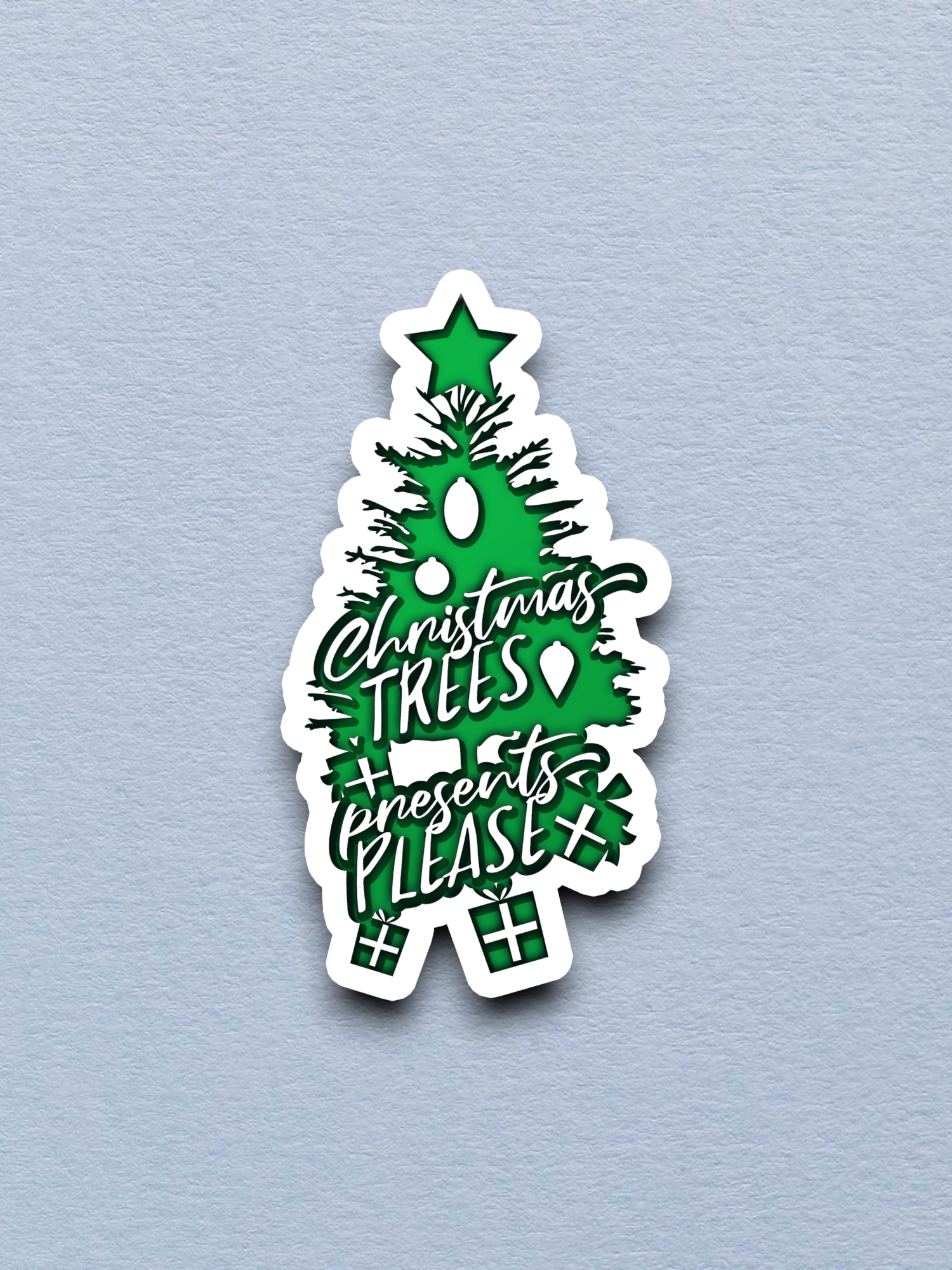 Christmas Trees Holiday Sticker