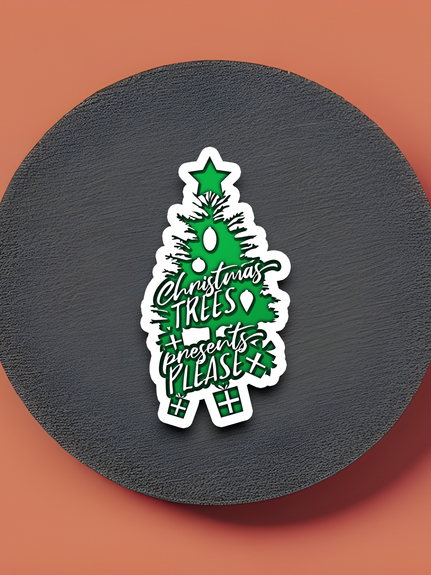 Christmas Trees Holiday Sticker