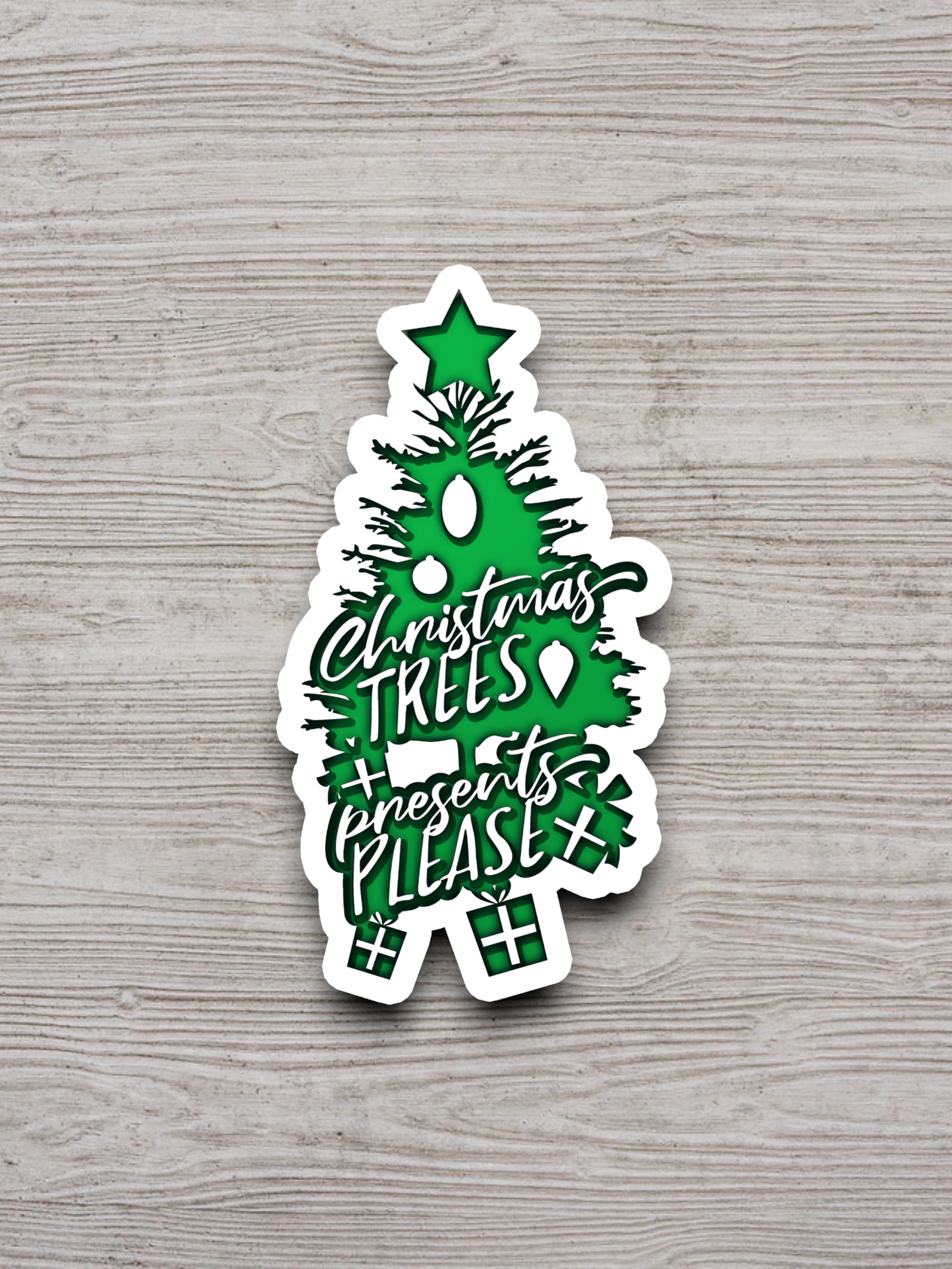 Christmas Trees Holiday Sticker