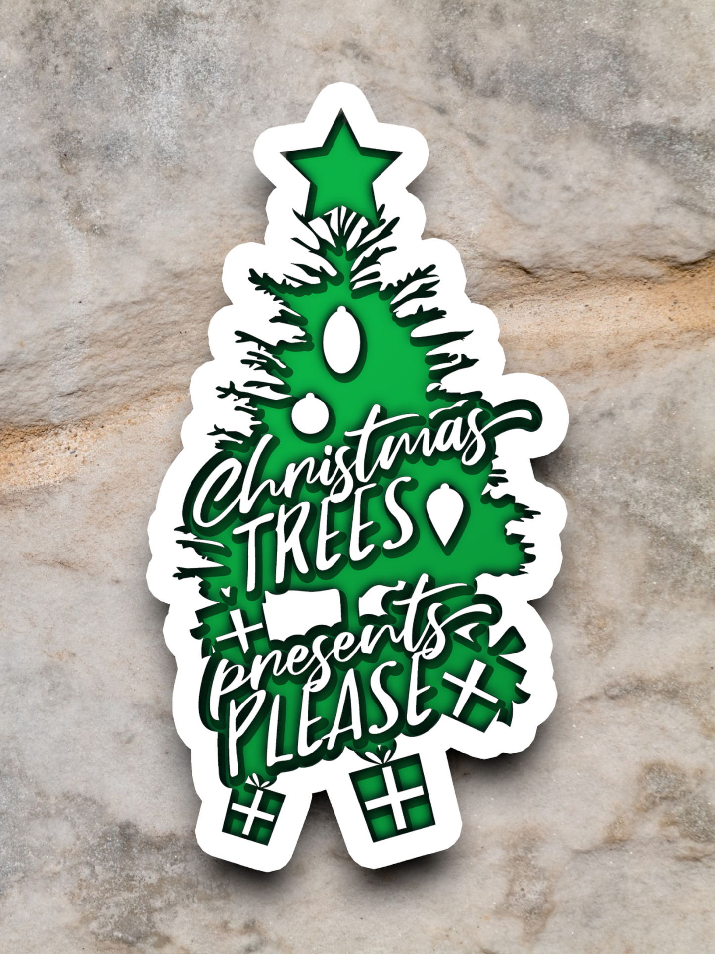 Christmas Trees Holiday Sticker