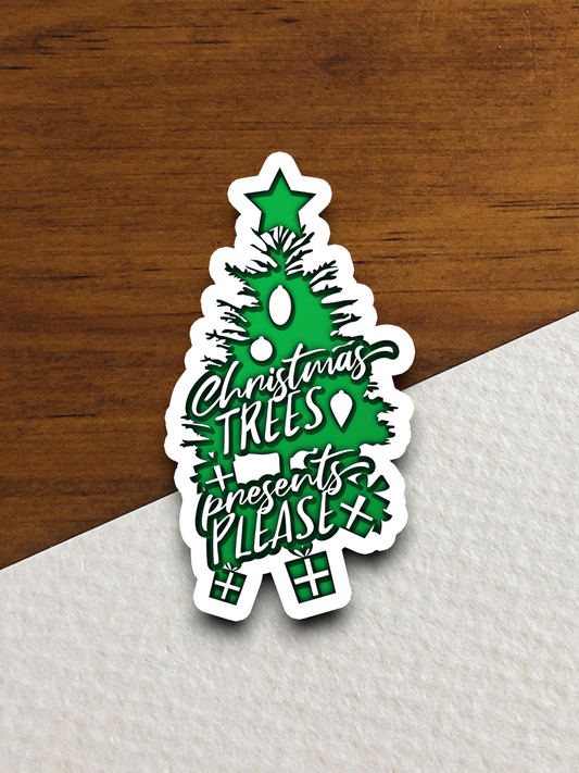 Christmas Trees Holiday Sticker