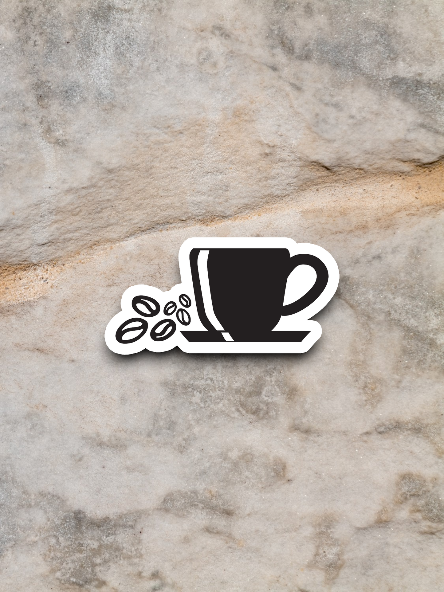 Coffee Cup and Coffee Beans Version 1 - Coffee Sticker