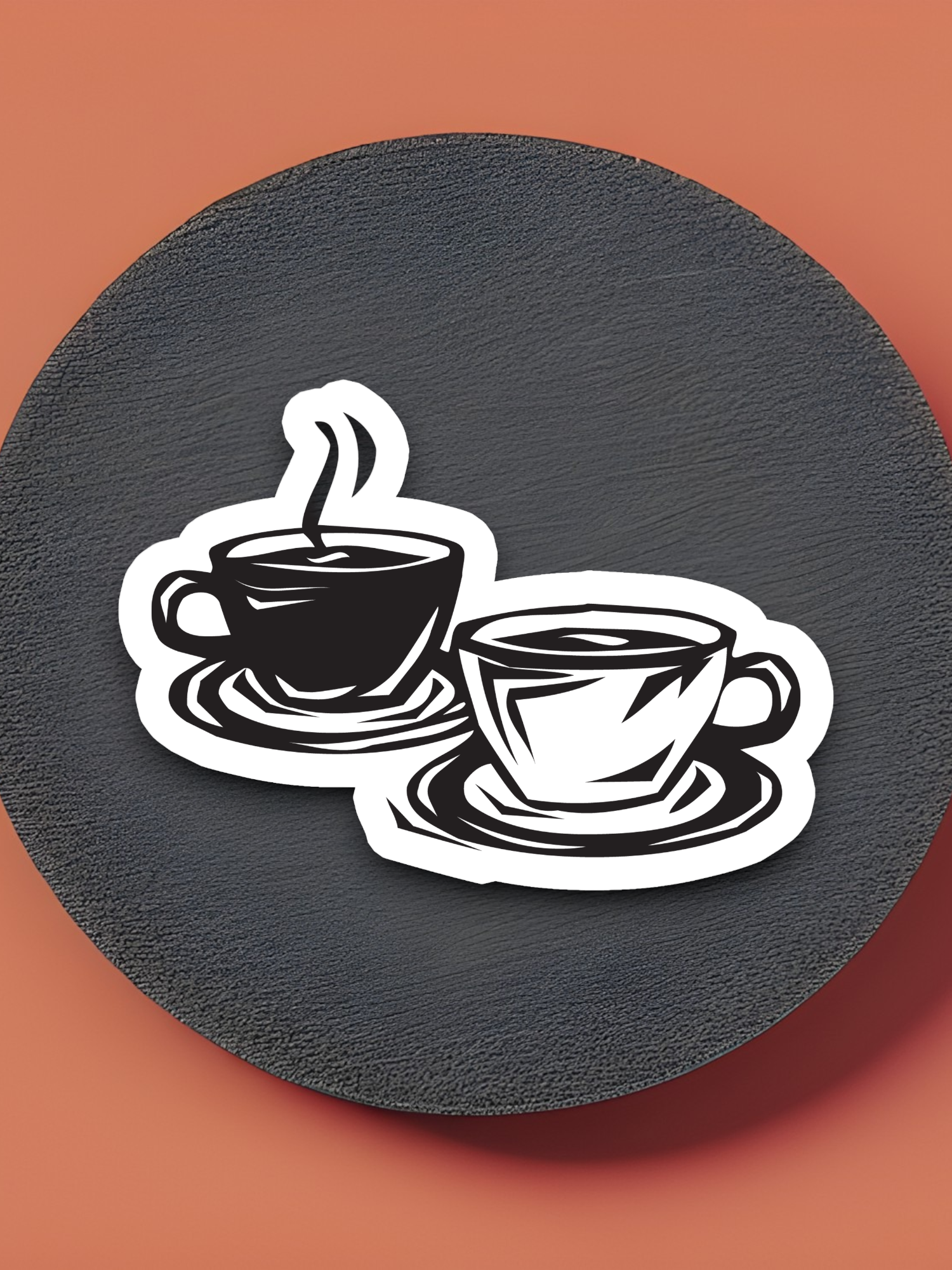 Coffee Cups and Saucer  4 - Coffee Sticker