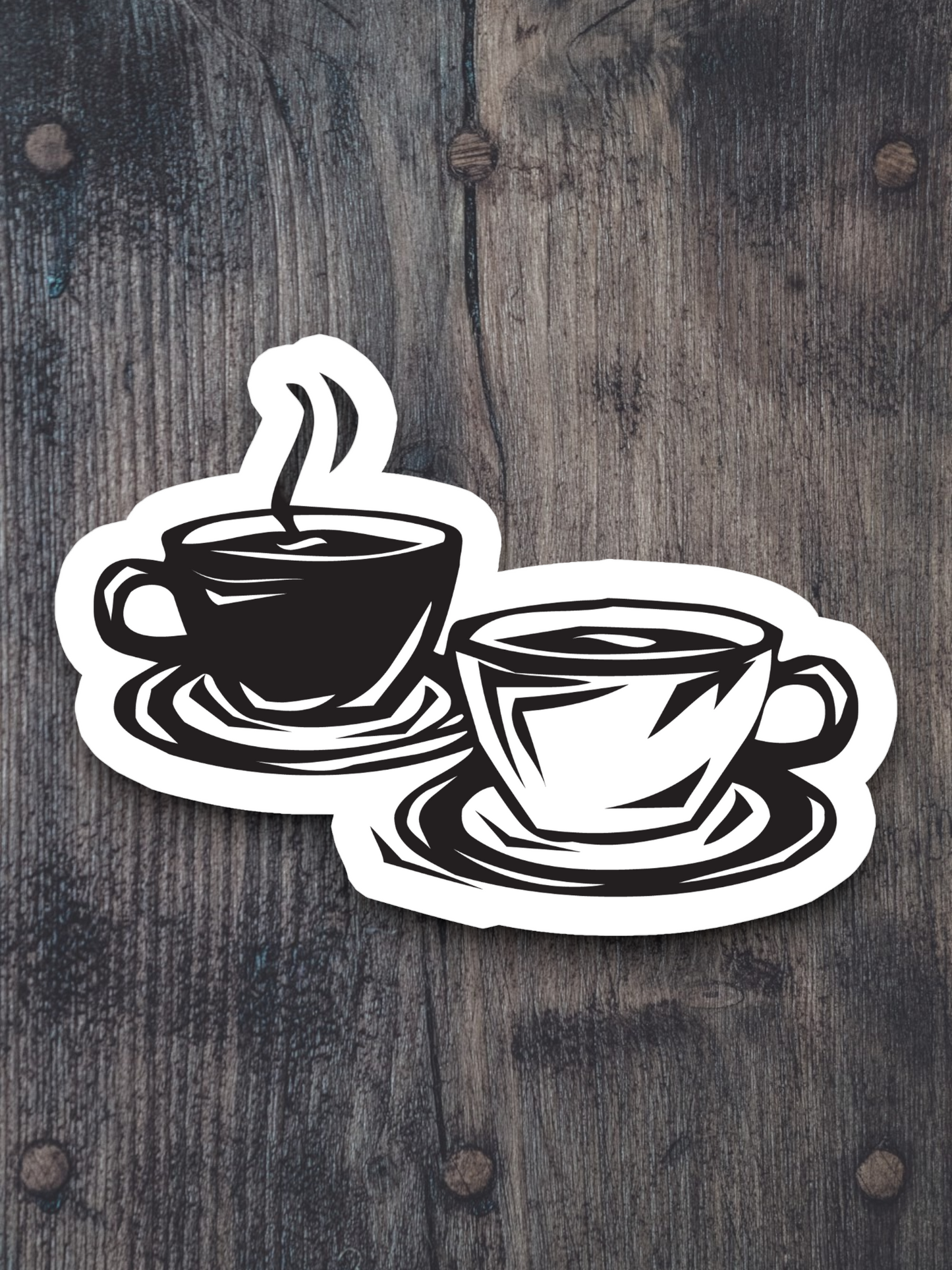 Coffee Cups and Saucer  4 - Coffee Sticker