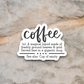 Coffee Definition Coffee Sticker