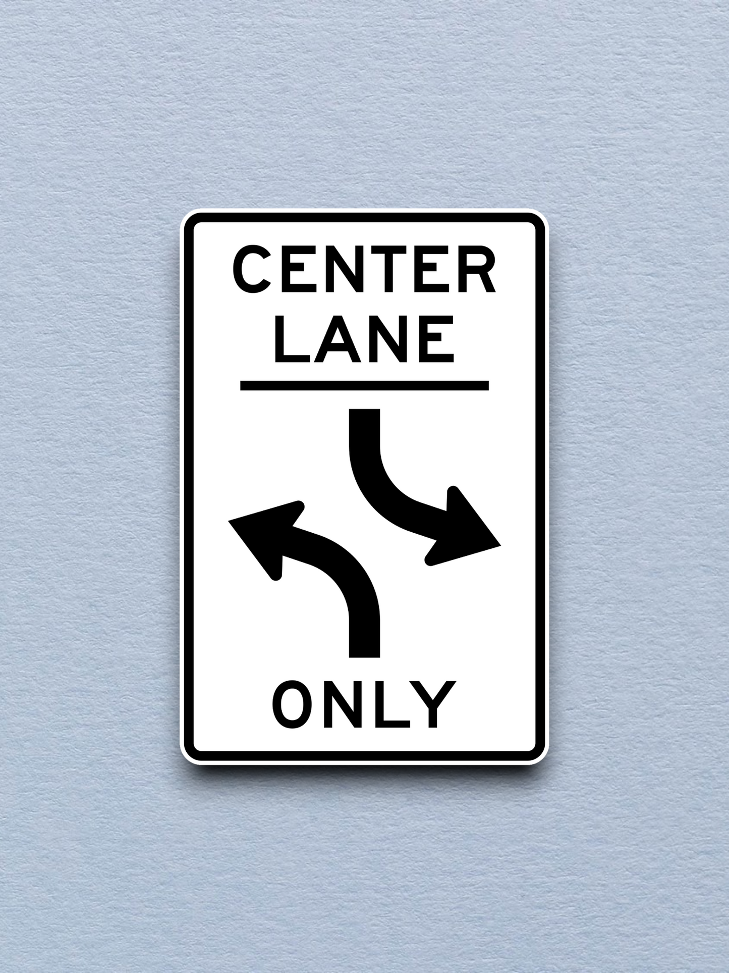 Concurrent left turn lane Alternate 02 United States Road Sign Sticker