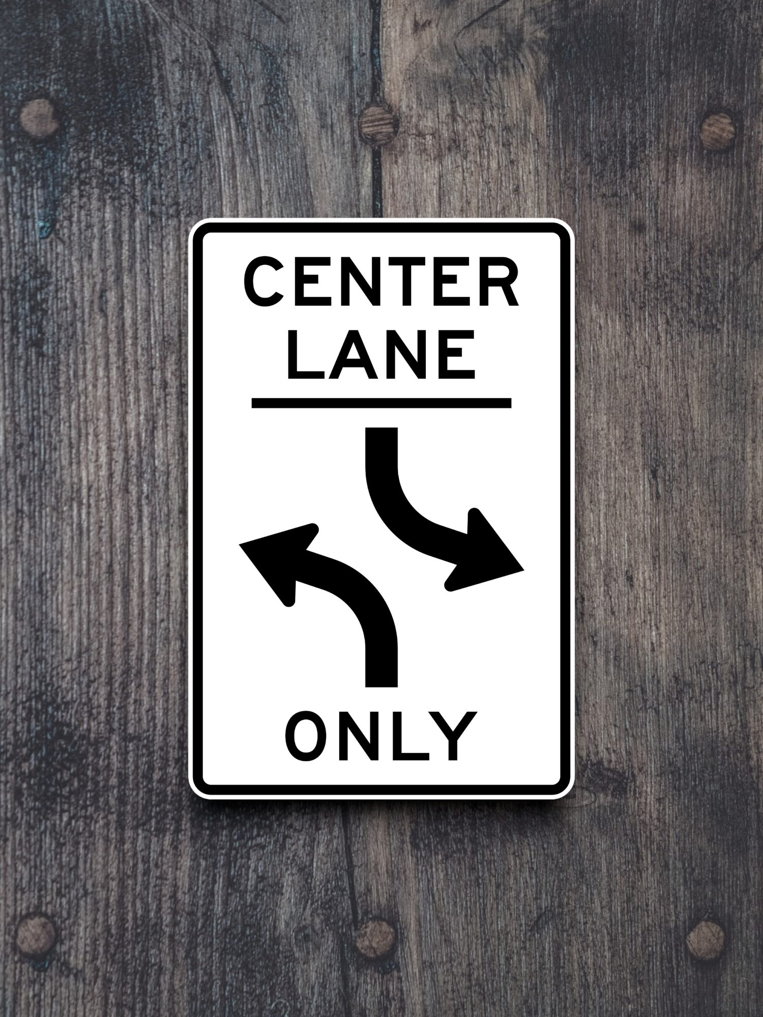 Concurrent left turn lane Alternate 02 United States Road Sign Sticker