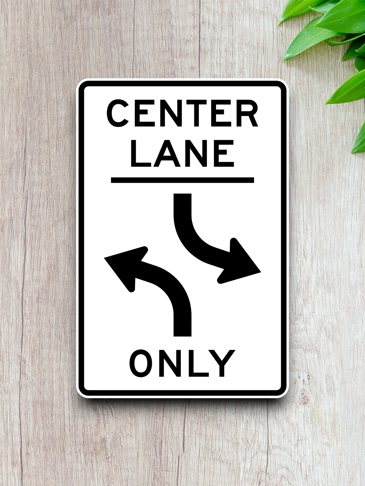 Concurrent left turn lane Alternate 02 United States Road Sign Sticker