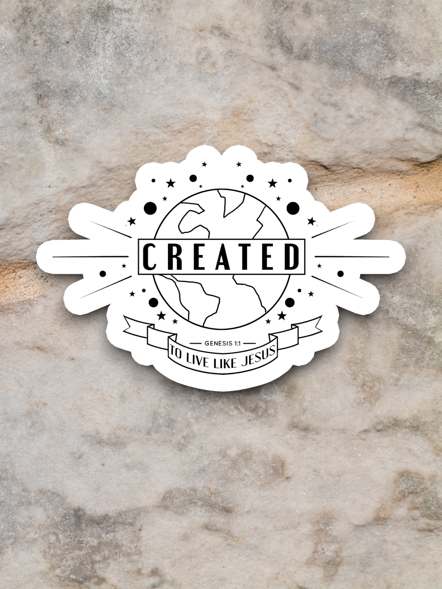 Created To Live Like Jesus - Version 02 - Faith Sticker