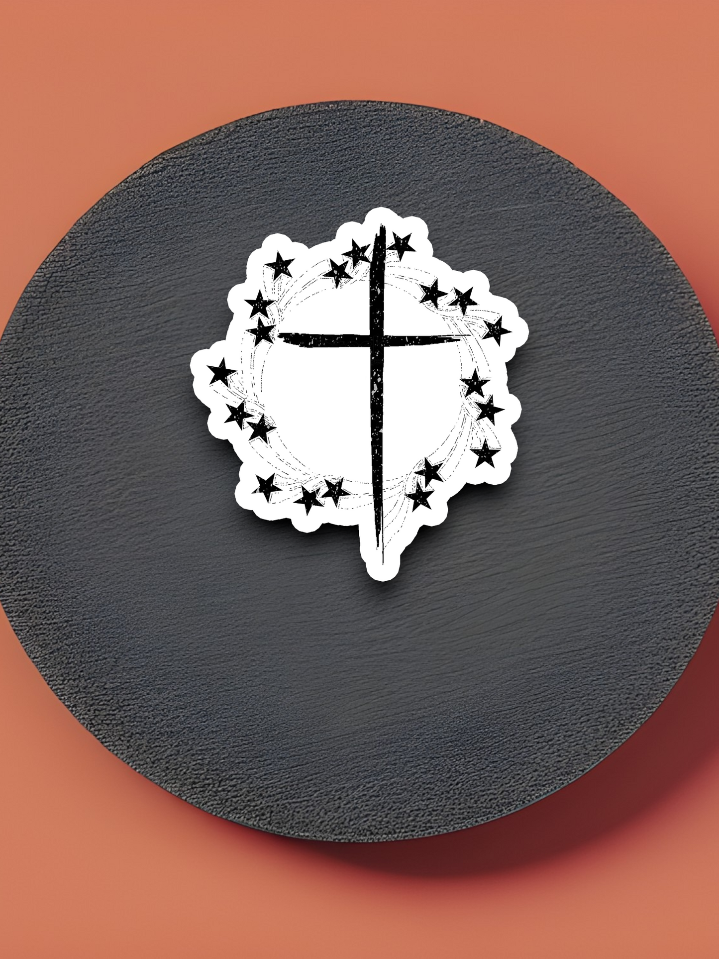 Cross with Stars - Faith Sticker