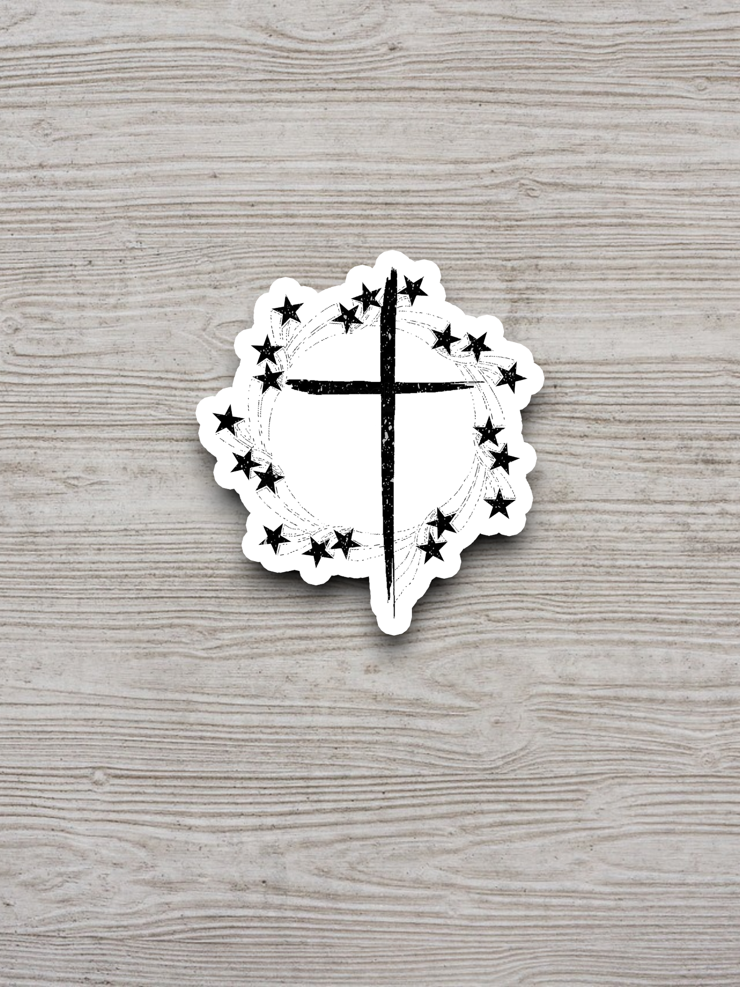 Cross with Stars - Faith Sticker