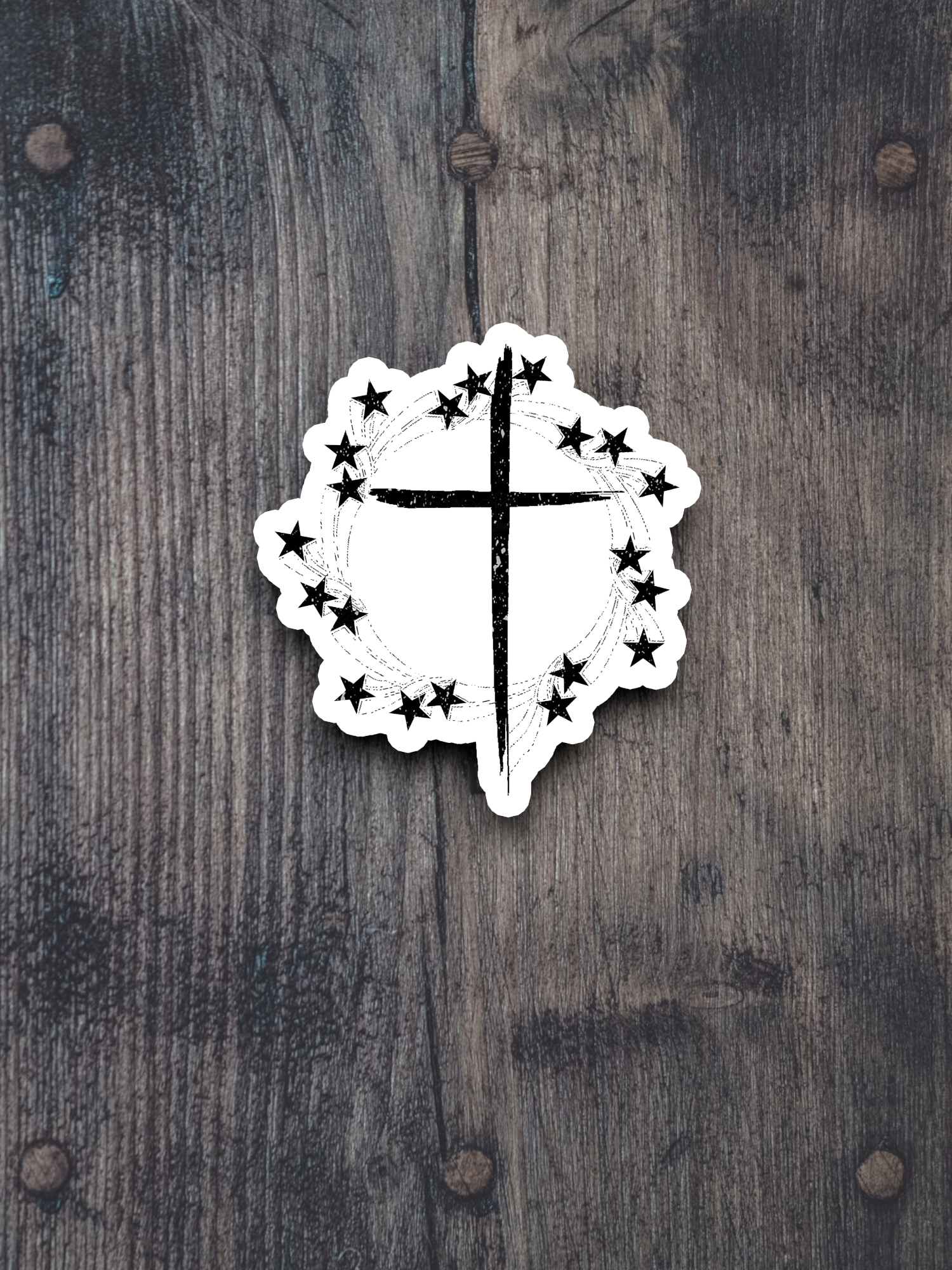 Cross with Stars - Faith Sticker