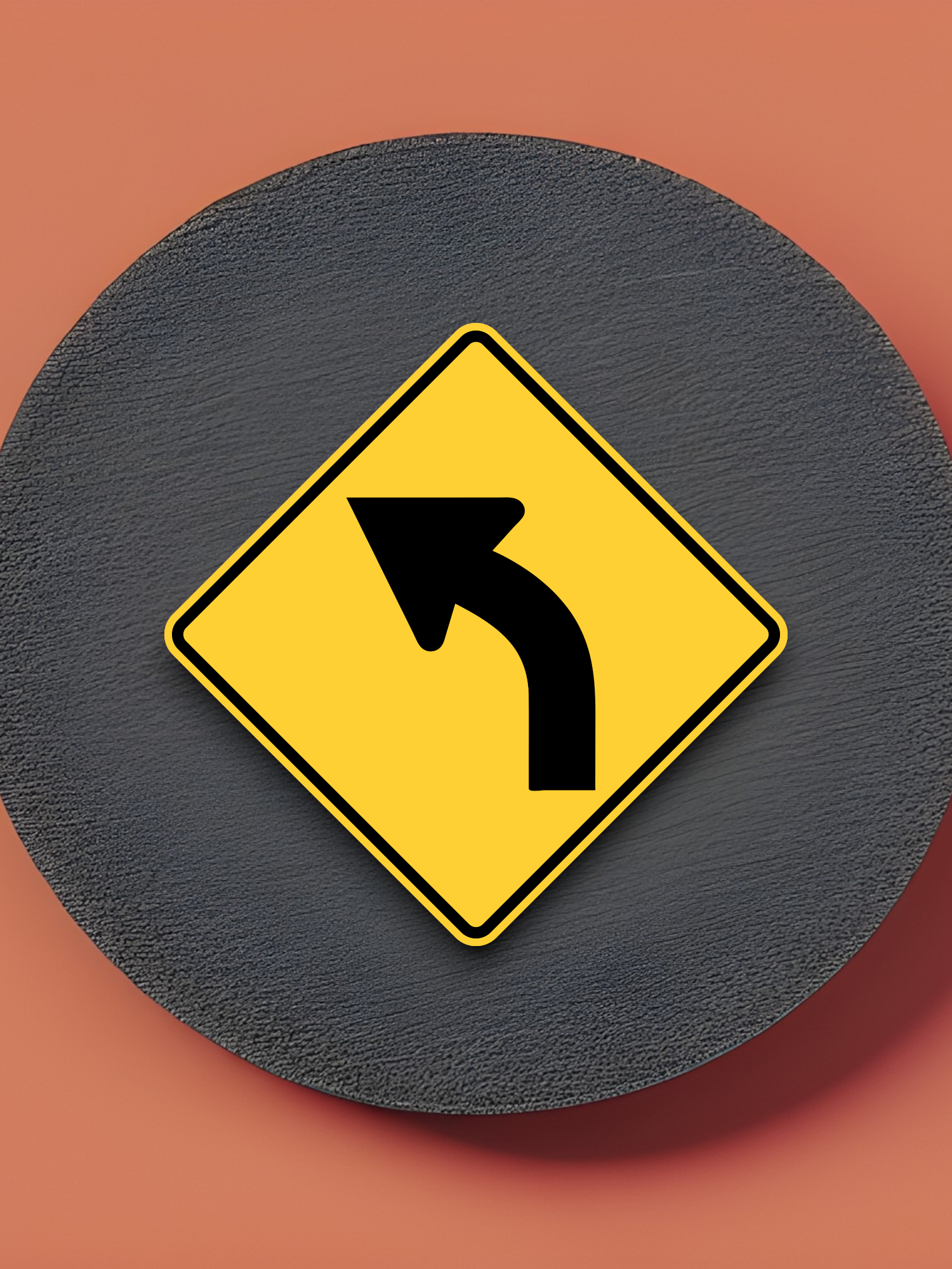 Curve United States Road Sign Sticker