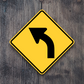 Curve United States Road Sign Sticker