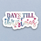 Days Till Christmas Holiday Sticker