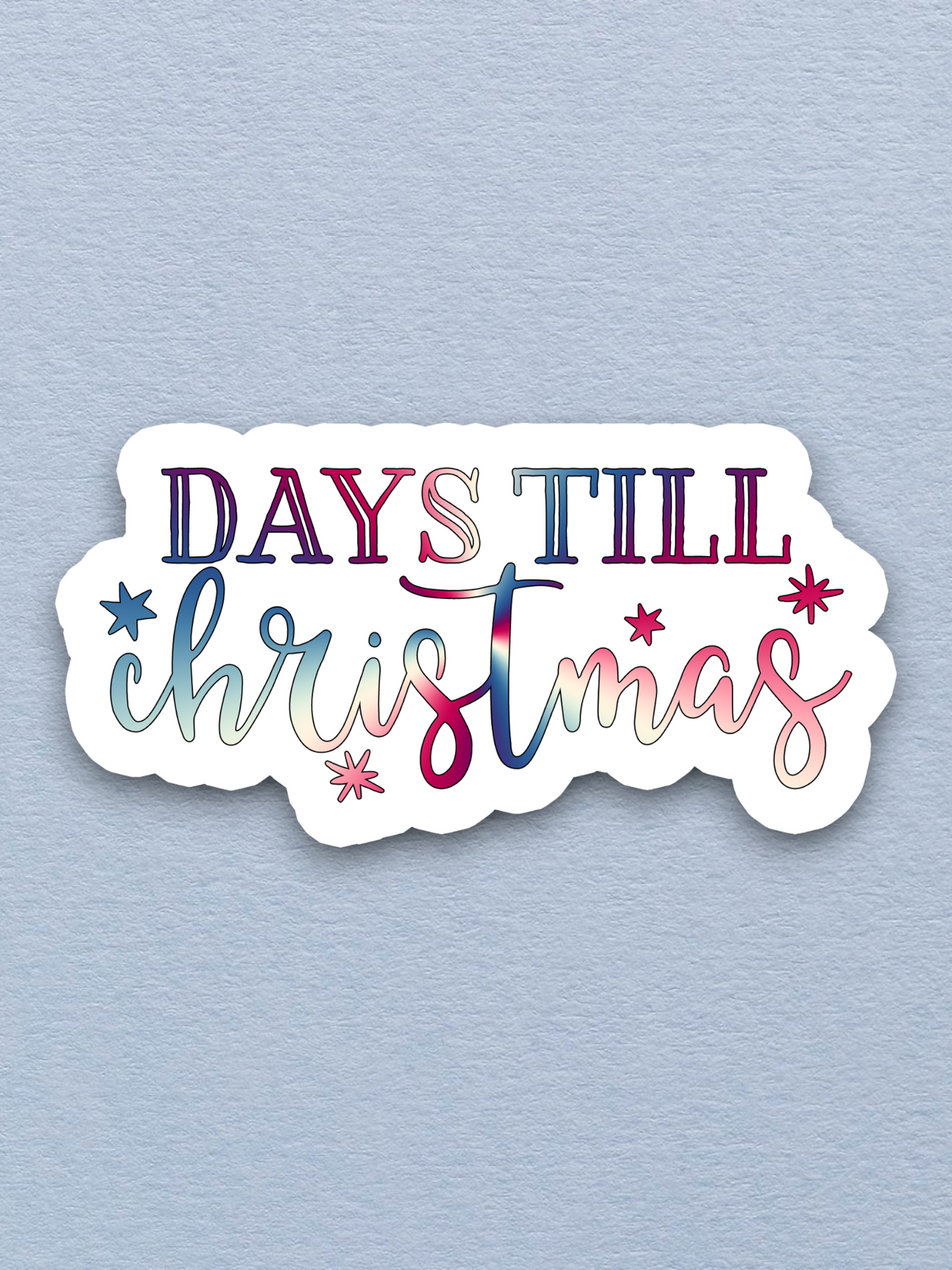 Days Till Christmas Holiday Sticker