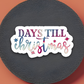 Days Till Christmas Holiday Sticker