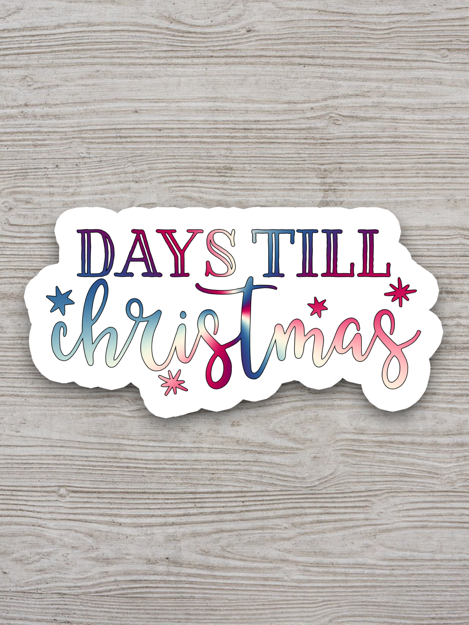 Days Till Christmas Holiday Sticker