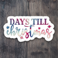 Days Till Christmas Holiday Sticker