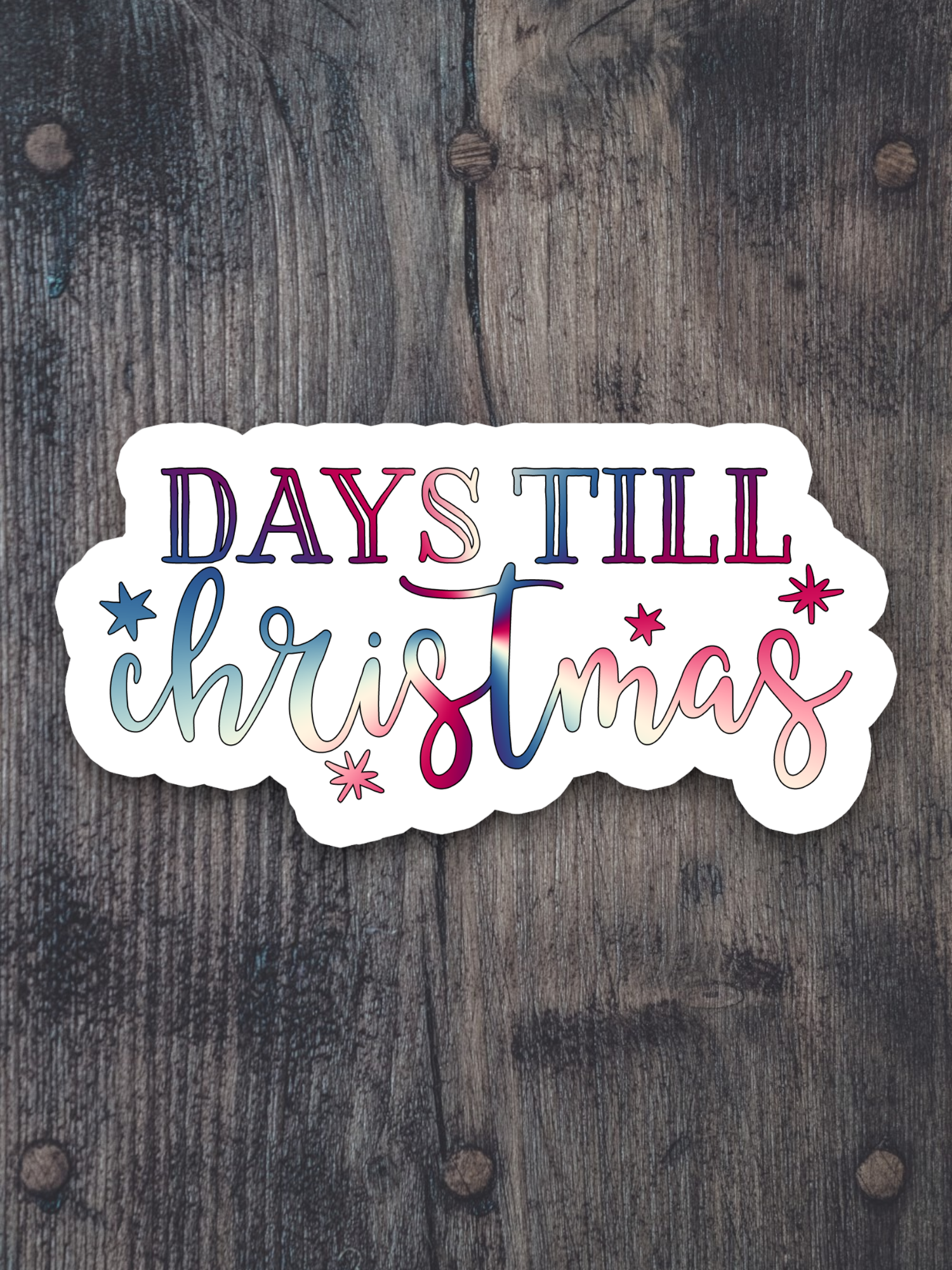 Days Till Christmas Holiday Sticker