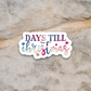 Days Till Christmas Holiday Sticker