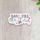 Days Till Christmas Holiday Sticker