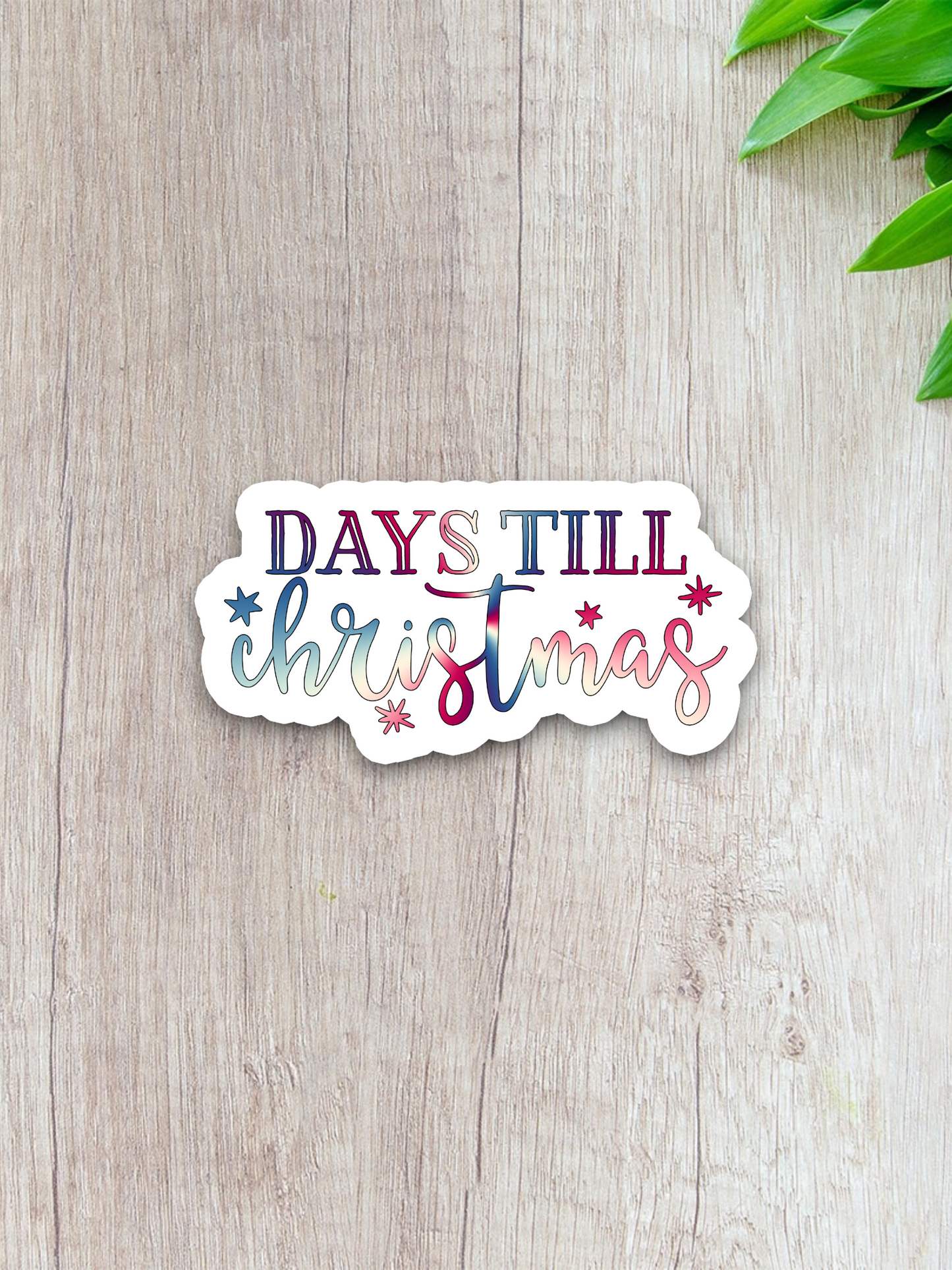 Days Till Christmas Holiday Sticker