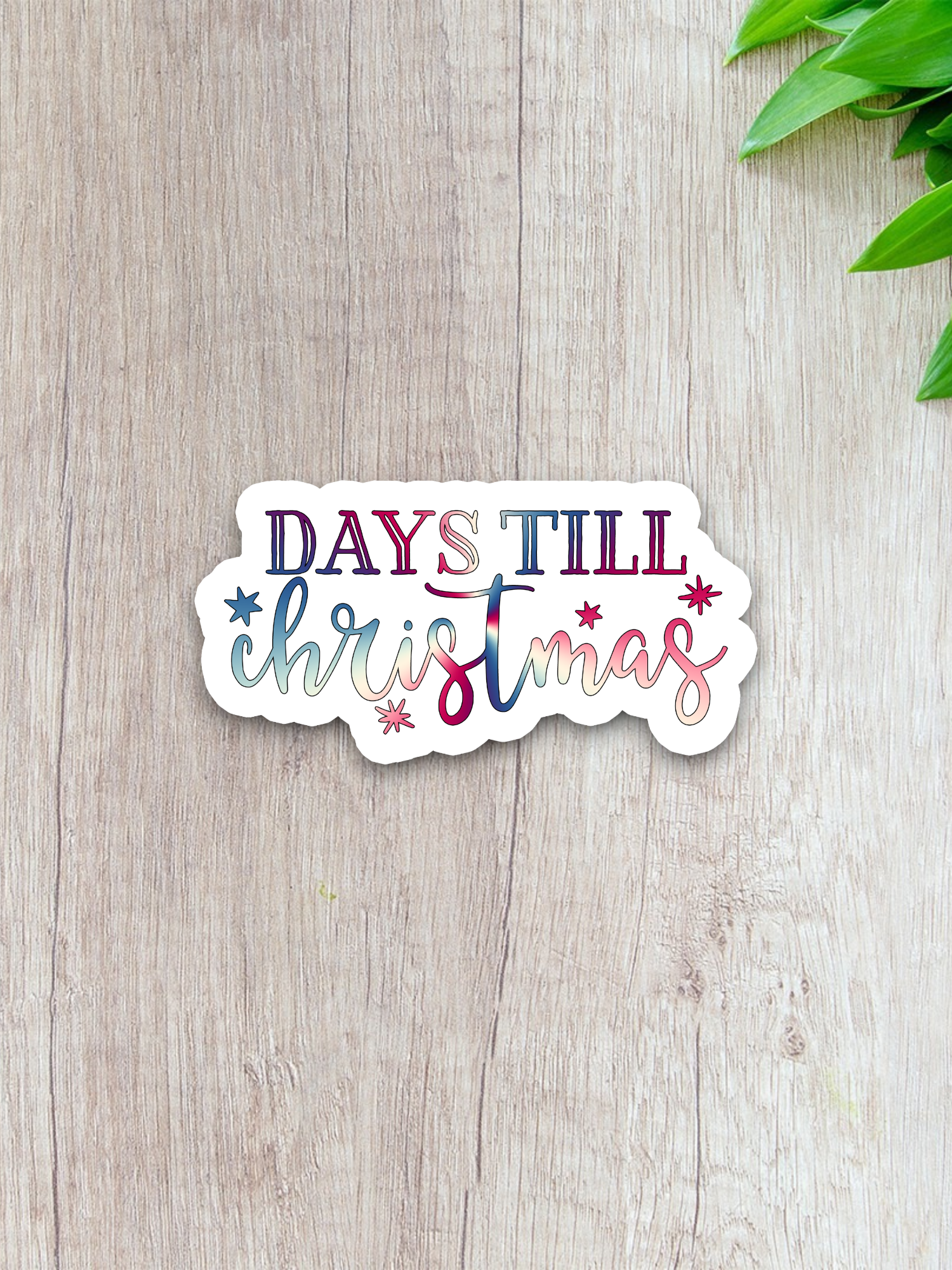 Days Till Christmas Holiday Sticker