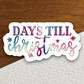 Days Till Christmas Holiday Sticker