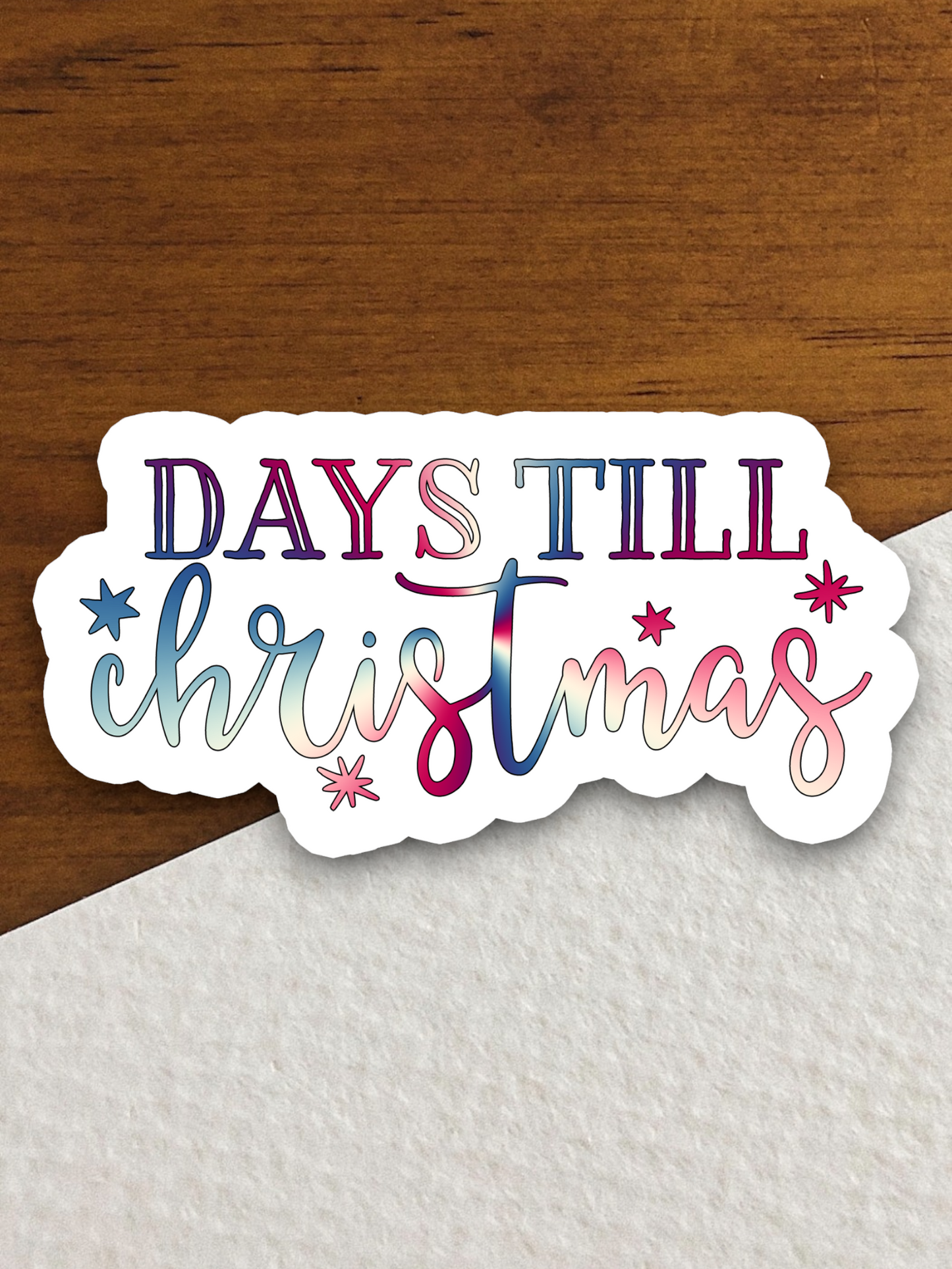 Days Till Christmas Holiday Sticker